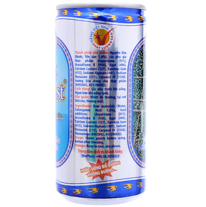 Nước Yến Sanest không đường thùng 30 lon