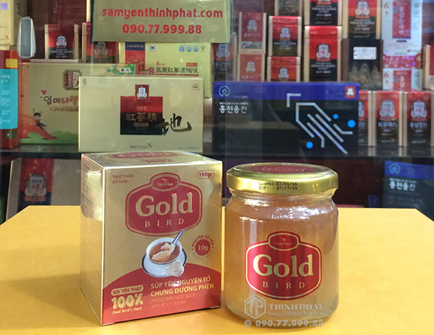 Tổ yến chưng đường phèn 100% tổ yến 190ml/ lọ - Gold Bird Tổ yến chưng đường phèn 100% tổ yến 190ml/ lọ - Gold Bird