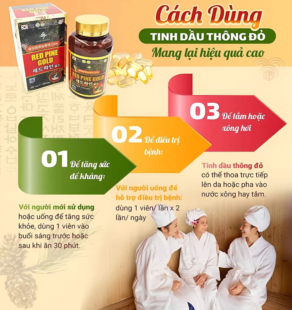 Cách dùng tinh dầu thông đỏ mang lại hiệu quả cao