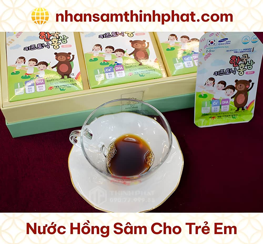 Nước hồng sâm cho trẻ em