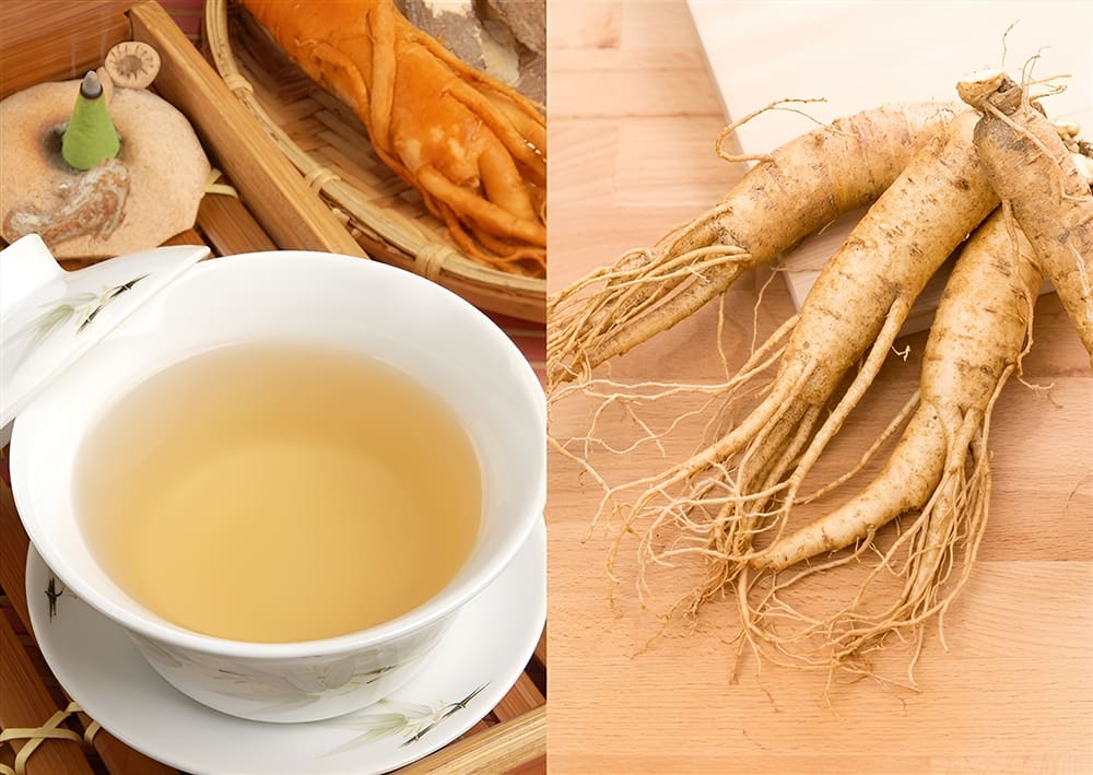 Nhân sâm tươi có thể sắc nước uống thường xuyên như một loại trà 