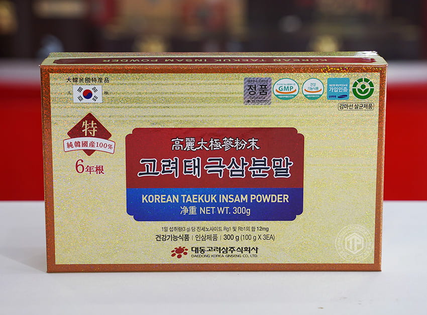Bột thái cực sâm Hàn Quốc Daedong hộp 3 lọ x 100g