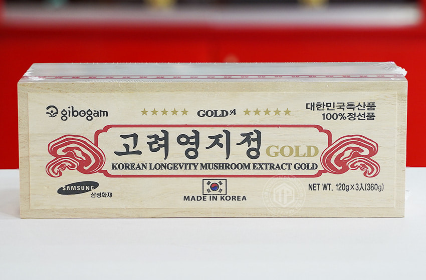 Cao linh chi Hàn Quốc sao vàng Gold hộp gỗ 3 lọ x 120g