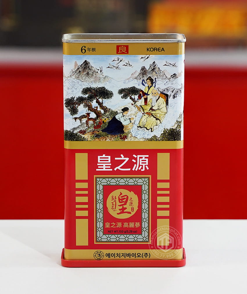 Hồng sâm củ khô hộp thiếc HG Bio 150g chính hãng Hàn Quốc
