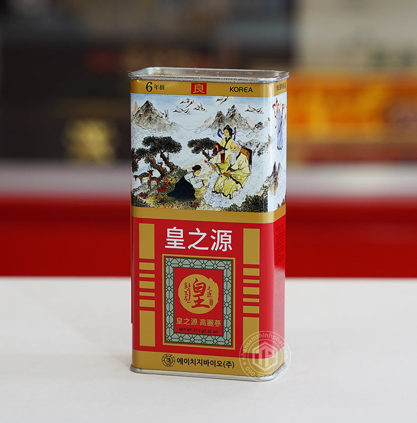 Hồng sâm củ khô hộp thiếc HG Bio 37.5g Chính hãng Hàn Quốc Hồng sâm củ khô hộp thiếc HG Bio 37.5g Chính hãng Hàn Quốc