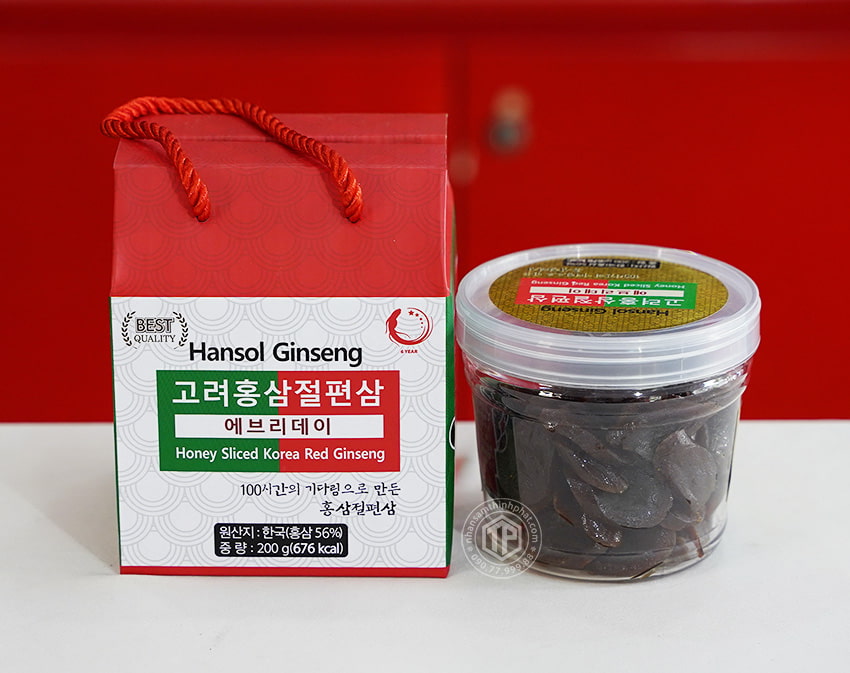 Sâm lát tẩm mật ong Hàn Quốc hộp 200g