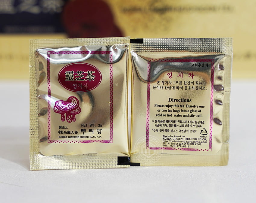 Trà Linh Chi Hàn Quốc Korea Lingshi Mushroom 100 gói x 3g Trà Linh Chi Hàn Quốc Korea Lingshi Mushroom 100 gói x 3g
