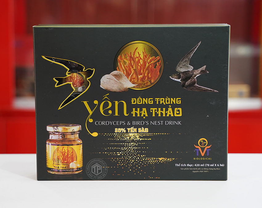 Yến đông trùng hạ thảo có đường hộp 6 lọ Yến đông trùng hạ thảo có đường hộp 6 lọ