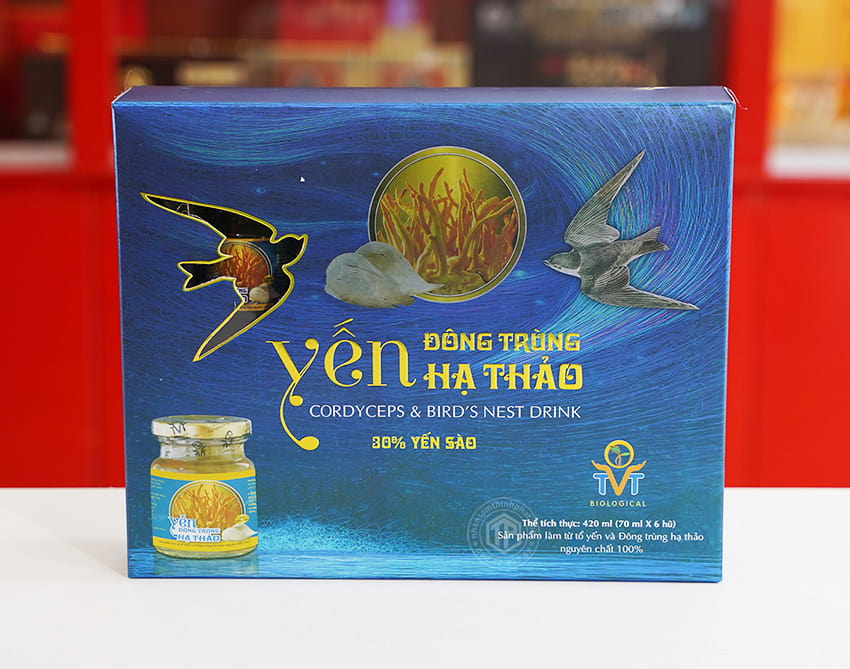 Yến đông trùng hạ thảo không đường hộp 6 lọ Yến đông trùng hạ thảo không đường hộp 6 lọ