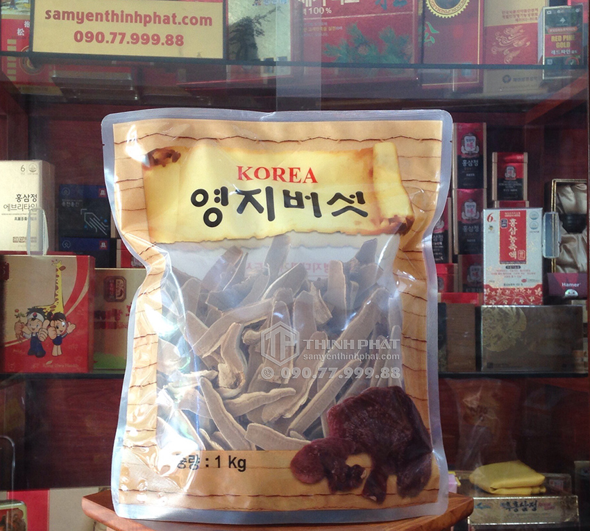 Nấm linh chi Hàn Quốc thái lát bịch 1kg